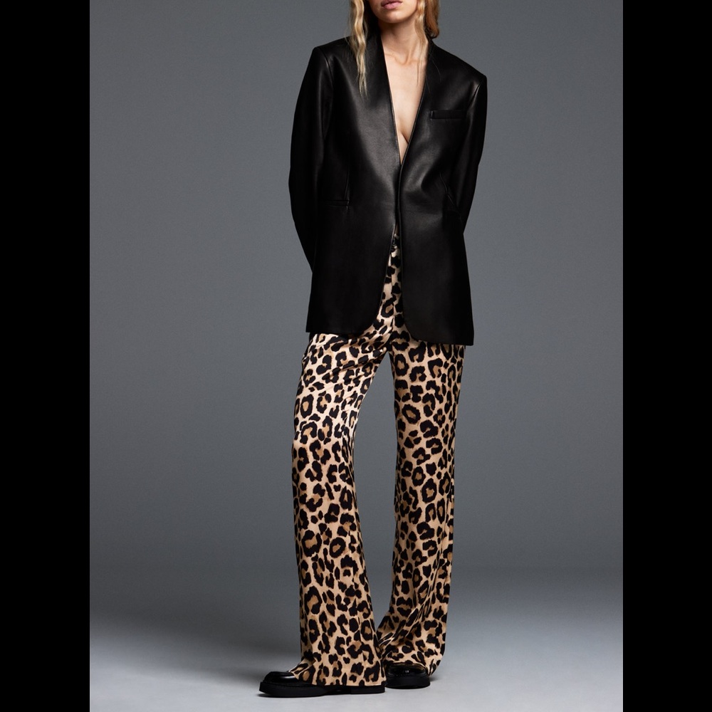 Zara leopard pants